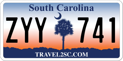 SC license plate ZYY741