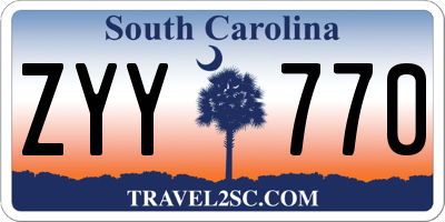 SC license plate ZYY770