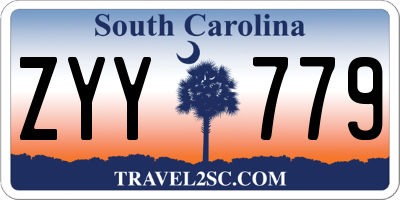 SC license plate ZYY779