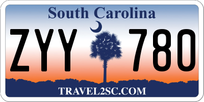SC license plate ZYY780