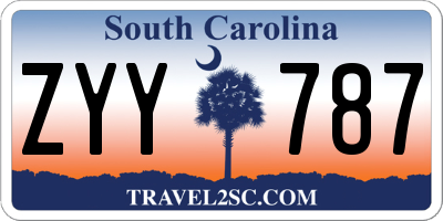 SC license plate ZYY787