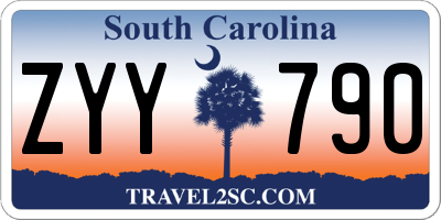 SC license plate ZYY790