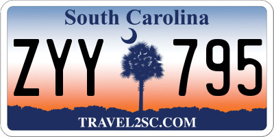 SC license plate ZYY795