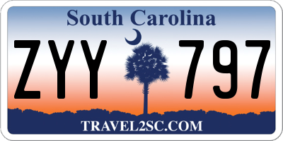 SC license plate ZYY797