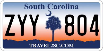SC license plate ZYY804