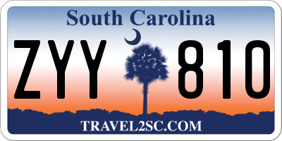 SC license plate ZYY810