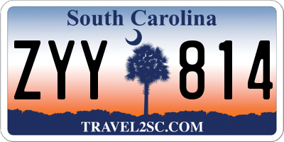 SC license plate ZYY814