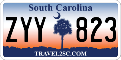 SC license plate ZYY823