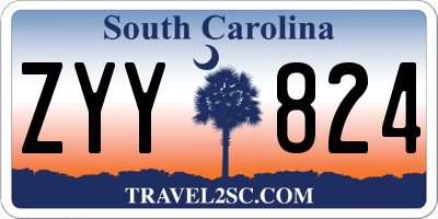 SC license plate ZYY824