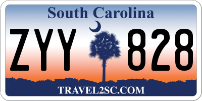 SC license plate ZYY828