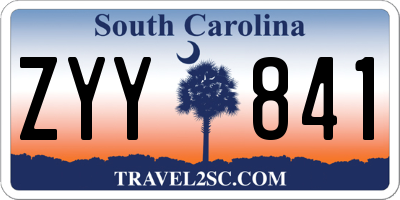SC license plate ZYY841