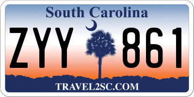 SC license plate ZYY861