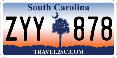 SC license plate ZYY878