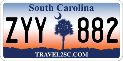 SC license plate ZYY882