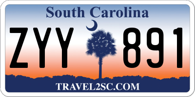 SC license plate ZYY891