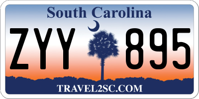 SC license plate ZYY895