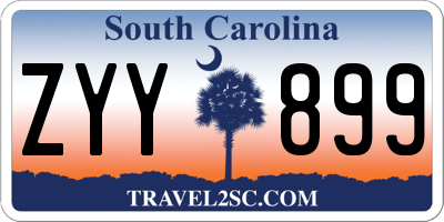 SC license plate ZYY899