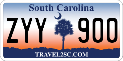 SC license plate ZYY900