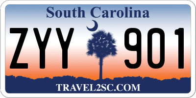 SC license plate ZYY901