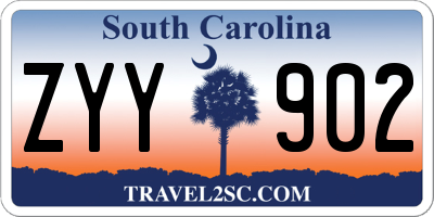 SC license plate ZYY902