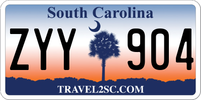 SC license plate ZYY904
