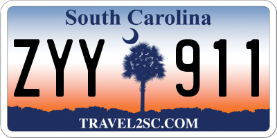 SC license plate ZYY911