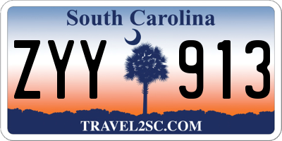 SC license plate ZYY913