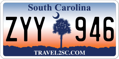SC license plate ZYY946