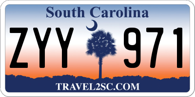 SC license plate ZYY971