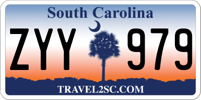 SC license plate ZYY979