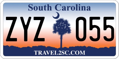 SC license plate ZYZ055