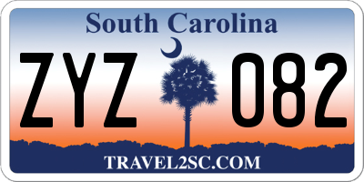 SC license plate ZYZ082