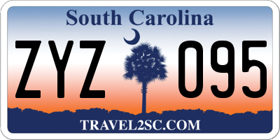 SC license plate ZYZ095
