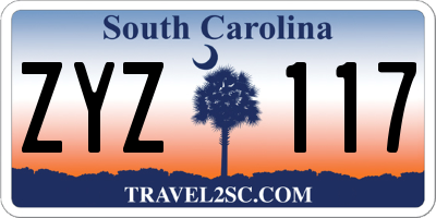 SC license plate ZYZ117