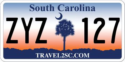 SC license plate ZYZ127