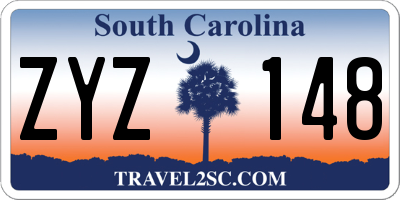 SC license plate ZYZ148