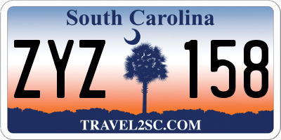 SC license plate ZYZ158