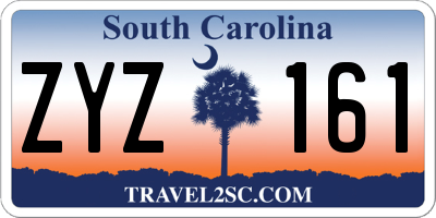 SC license plate ZYZ161
