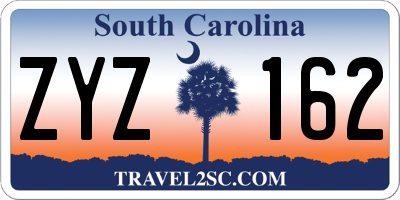 SC license plate ZYZ162