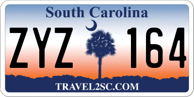 SC license plate ZYZ164