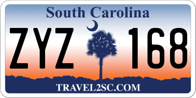 SC license plate ZYZ168