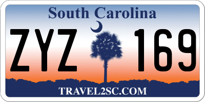 SC license plate ZYZ169