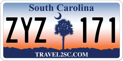 SC license plate ZYZ171