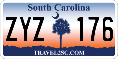 SC license plate ZYZ176
