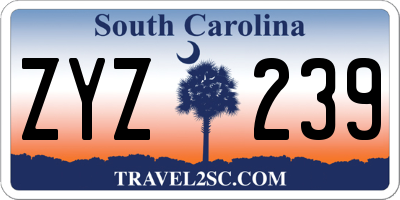 SC license plate ZYZ239