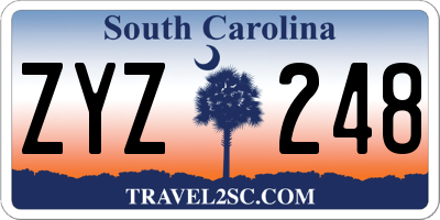 SC license plate ZYZ248