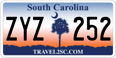 SC license plate ZYZ252