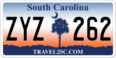 SC license plate ZYZ262