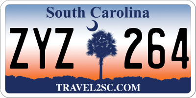 SC license plate ZYZ264