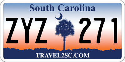 SC license plate ZYZ271